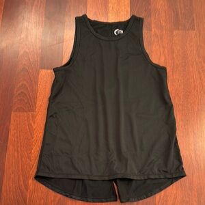 Zyia Black Mesh Tank Top. Size S